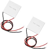 Peltier Module TEC1-12706,Aideepen 12V 6A 60W Heatsink Thermoelectric Cooler Cooling Peltier Plate Module Peltier Cooler 40x40MM Compatible with Peltier Fan/Cold Plate 2PCS