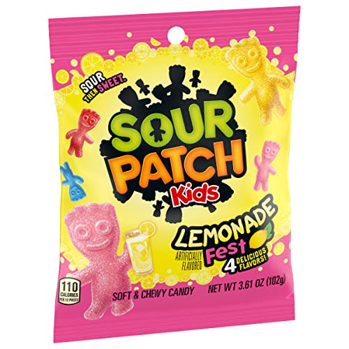 SOUR PATCH KIDS LEMONADE FEST SOFT & CHEWY GUMMY CANDY, 3.61 OZ