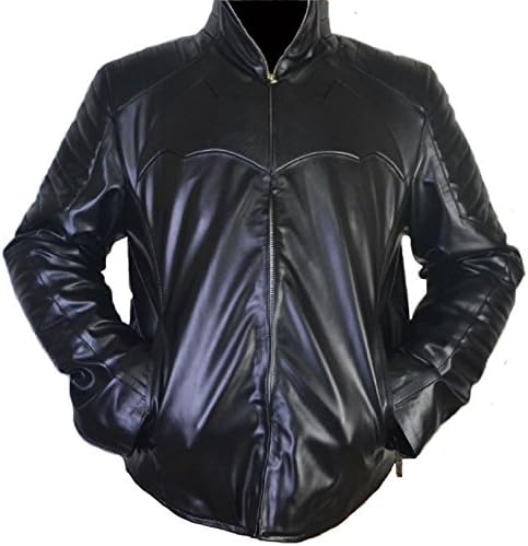 Batman Begins Movie Men's Faux Leather Jacket Emcostyles (Medium)