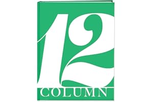 BookFactory 12 Column Book/Hardbound Columnar Notebook (Twelve Columns Columnar Book) Logbook - Soft Touch Laminate Hardbound, 100 Pages, 8.5'' x 11'' (Made in USA)