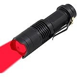 High Power One Mode Red LED Flashlight, Powerful Single Mode Red Flashlight, Red Light Flashlight Red LED Red Light Torch For