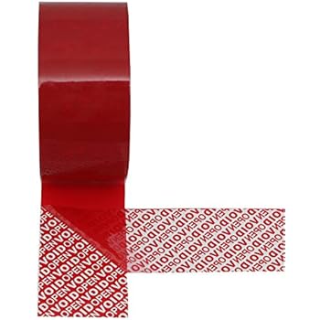 Welstik Tamper Evident Security Seals Tape, Transfer Tamper Proof Security Void Tapes (Red, 1.88 inch x 55 Yards)