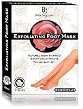 Foot Peel Mask 2 Pack for Smooth Soft Touch Feet - Peeling Away Calluses - Dead Skin Remover - Exfoliating Off Foot Mask for Baby Soft Silk Feet - Gel Socks Booties - Aloe Extract - Natural Rose Scent