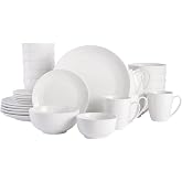 Gibson Home Ogalla 30-Piece Dinnerware Set &ndash; Porcelain, Chip &amp; Scratch Resistant, White - Service for 6