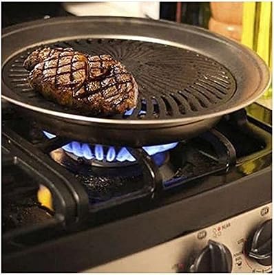 Healthy Indoor Stove top Smokeless BBQ Grill Kitchen Stainless Steel Barbecue