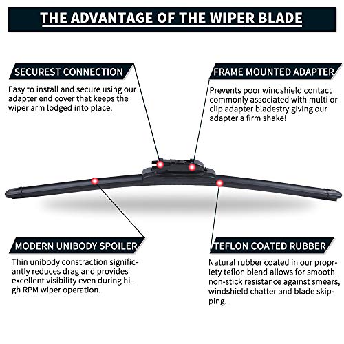 Windshield Wiper Blades, MIKKUPPA for 20122017 Chevrolet Traverse