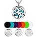 Aromatherapy Essential Oil Diffuser Necklace, Hypoallegenic Stainless Steel Locket with 23