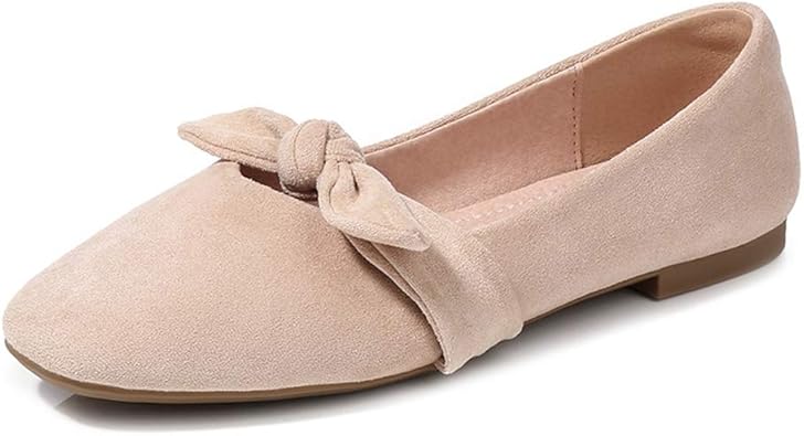 womens nubuck loafers bowknot