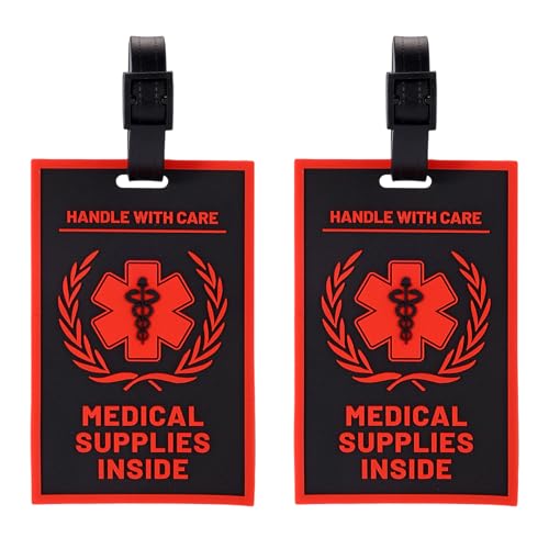 2pcs Medical Alert Tags for Bags, Medical ID Supplies Inside… at Amazon