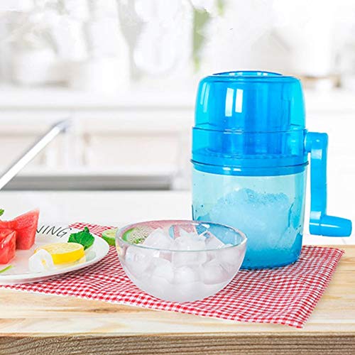 DishyKooker Home Mini Hand Crank Manual Ice Crusher Shaver Kids Shredding Snow Cone Maker Machine Household Product - Thumbnail 2