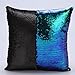 Winhurn DIY Double Colors Glitter Sequins Throw Cushion Cover for Home Decor (Style G)