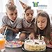 Bundaloo Birthday Candles with Holders - Fun for Party, Celebration - Colors: Pink, White, Blue, Yellow - Length 2.25”, Width .15” - 24 Pieces 12 Holders