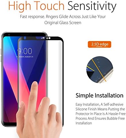 LG V30 Screen Protector, HD Tempered Glass for LG V30 / 9H Hardness / Bubble-Free / Ultra Clear