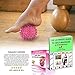 Spiky Massage Ball - Foot Massage Ball, Trigger Point Ball, Plantar Fasciitis Ball Massager, Physical Therapy Deep Tissue Myofascial Release Massage Tools for Yoga, Workout, Muscle Rehab (Pink)