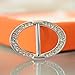 Maikun Oval Scarf Ring Elegant Simple Design Metal Scarf Jewelry Gold Gift for Valentine's Day