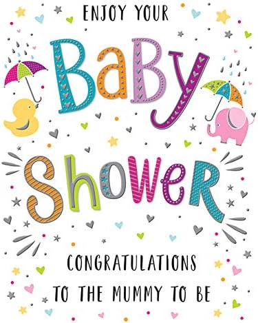 Regal Publishing Modern Congratulations Baby Shower Card - 8 x 6 inches,blue