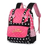 Vbiger Casual School Bag Children School Backpacks for Teen Girls Pink-black)