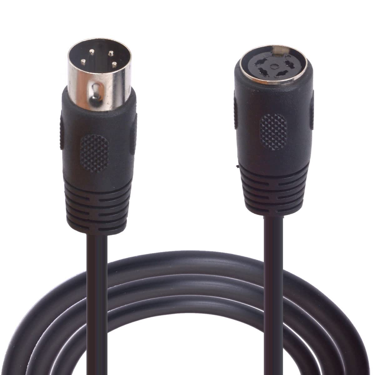 HTGuoji DIN 4 Pin Male to Female Plug Adapter Extension Cable Socket for Keyboards and Medical Equipment (3 meter)