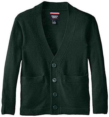 French toast big boys  v-neck anti-pill cardigan, hunte…
