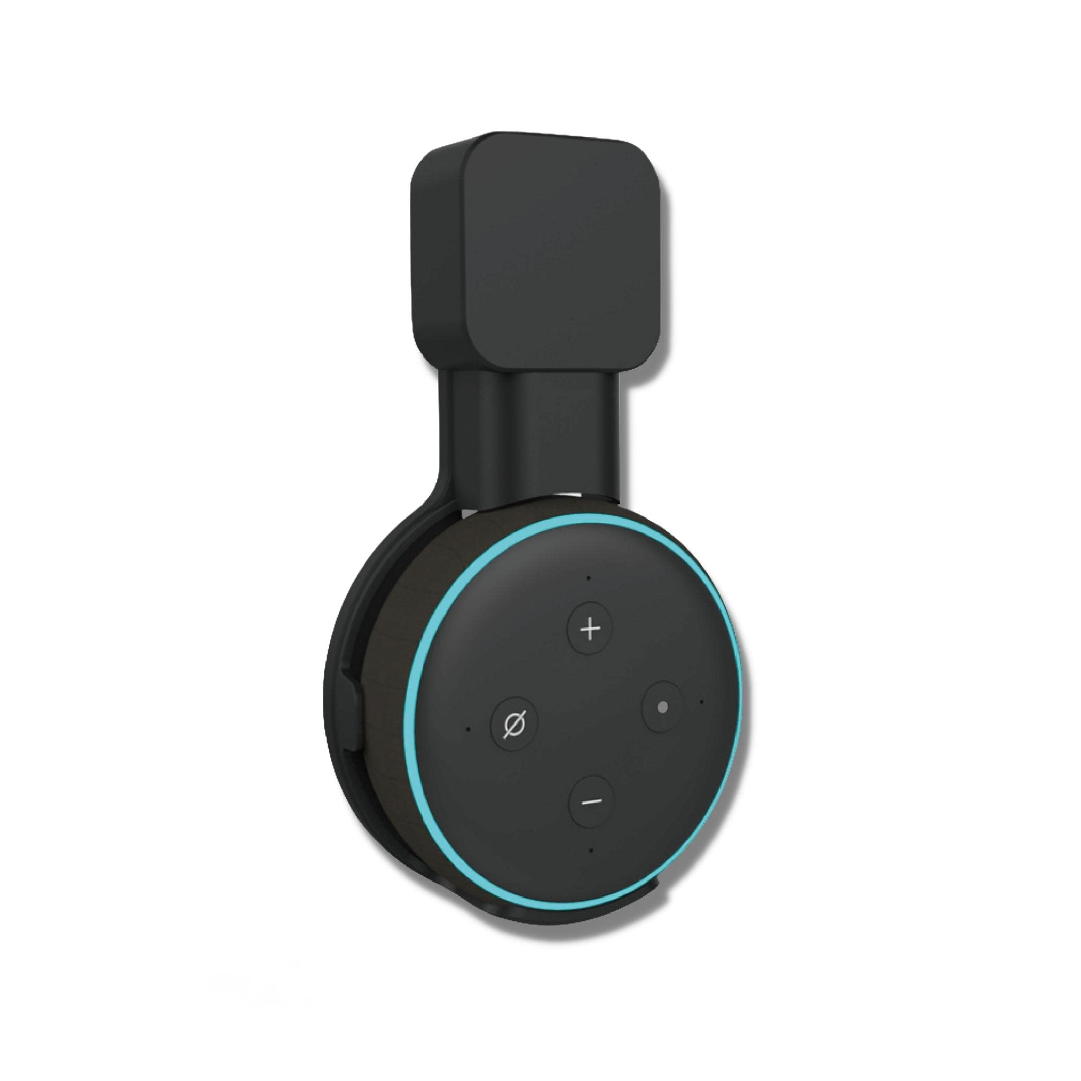 Sintron Wall Mount Holder for Dᴏt 3, Smart Home Wall Mount Stand Hanger for Dot 3rd Generation Speaker Holder, Space Saving Accessories Without Messy Wires, Compatible with UK Plug Google Mini (Black)