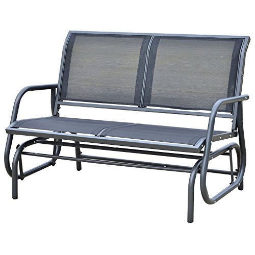 New MTN-G Patio Double 2 Person Glider Bench Rocker Porch Love Seat Swing Chair