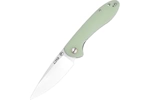 CJRB CUTLERY Folding Knife Feldspar Pocket Knife Stonewash D2 Steel Blade G10 Handle EDC Knife Green (J1912)