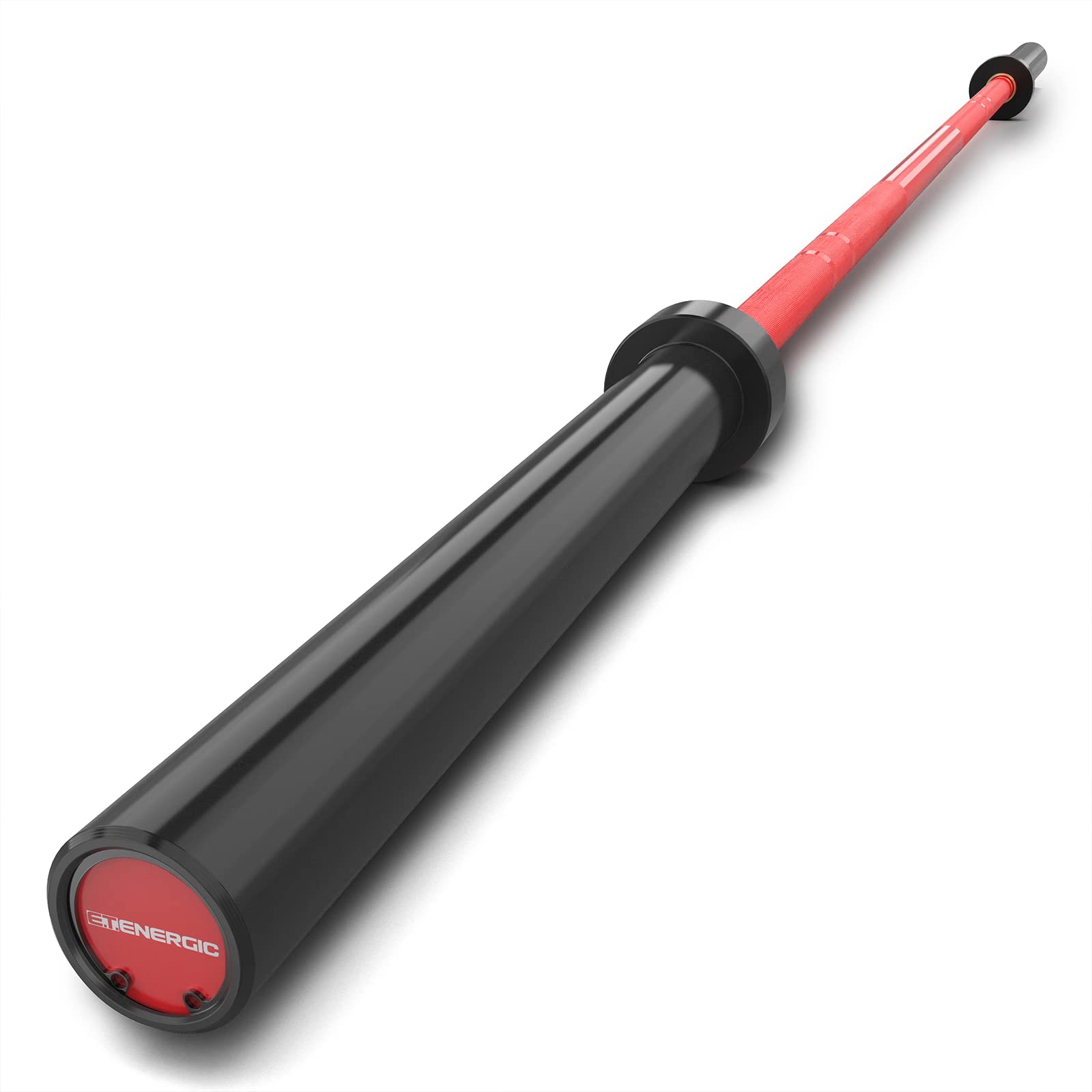 Photo 1 of ***SELLING AS IS ONLY ***
E.T.ENERGIC 7ft Olympic Barbell Bar 40lbs for Weightlifting, Powerlifting, Gym Home Exercises with Hard Chrome Sleeves for 2" Olympic Plates(700-lbs Capacity), Red and Black