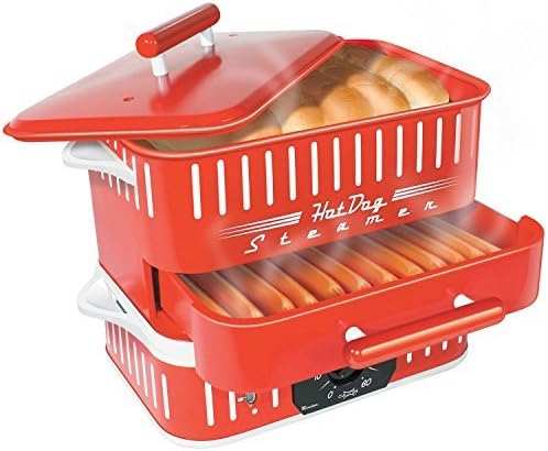 Cuizen CST-1412B Retro Hot Dog Steamer, Red by CuiZen