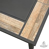 Amazon Com Leisurelife 29 Square Ceramic Tile Top Lp Gas Fire