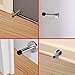 TLBTEK Silver Stainless Steel Door Stopper with Sound Dampening Rubber Bumper,Chrome Wall Mounted Modern Door Stops,Brushed Finish Door Stop for Wall Protector with Hardware Screws 3.7inch (6pcs)