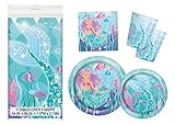 Mermaid Birthday Party Supplies Pack - Serves 16