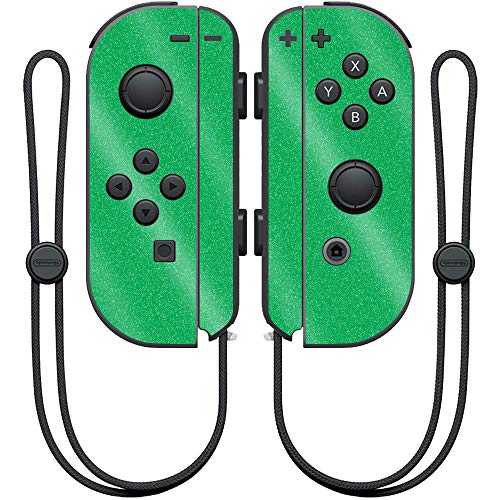 MightySkins Glossy Glitter Skin for Nintendo Joy-Con Controller - Green | Prote…
