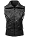 Xpril Women's Highneck Biker Bomber Vest Faux Leather Jackets