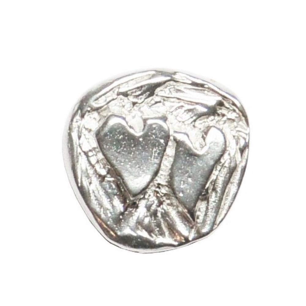 All of Me Loves All of You, Lucky Charm on Tiny Card, with the message "All of Me Loves All of You", Handcast in Fine Pewter