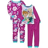 Disney Frozen Fever Toddler Girl Cotton Pajamas 4-Pc Set