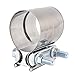 EVIL ENERGY 2.25'' Exhaust Clamp,Lap Joint Band Clamp Stainless Steel for Pipes,Mufflers,Catalytic Converters (1PCS, 2.25 inch)