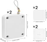 DODUOS 2Pcs Automatic Door Closer White Punch-Free Sensor Door Closers ZTH-A370 view 4