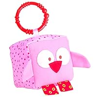 Myakish Soft Hanging Toy (Cube) for Toddlers Baby Girls Baby Boys from 12 Months Rattle Toy Stroller Crib (Pink) Russian Toys