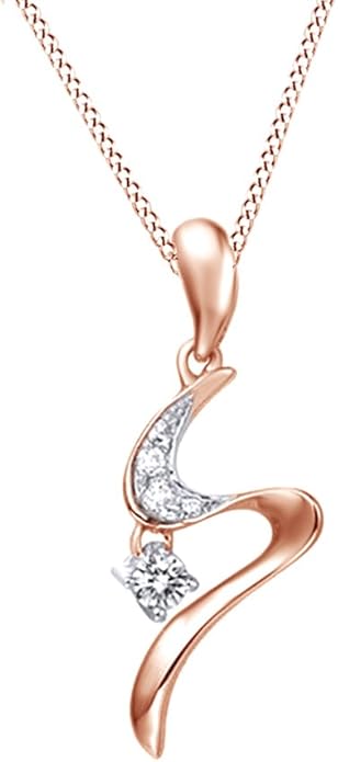 AFFY Gold 9 Karat (375) 10-Karat-Rotgold Rundschliff I-J Leicht