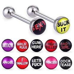 COTTVOTT 12pcs Fancy Words Pictures Logo Stainless