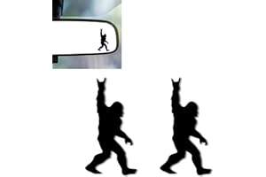 DATABA 2PCS Bigfoot Car Mirror Decal,Rearview Mirrors Sticker,Bigfoot Car Accessories Gifts Vinyl Cute Cars Stickers and Decals for Women,Men,Kids,Teens,for Bathroom Decal,Computers