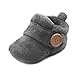 Lidiano Unisex Baby Infant Toddler Slip On Fleece Booties Bootie (3 M US Infant, Grey)