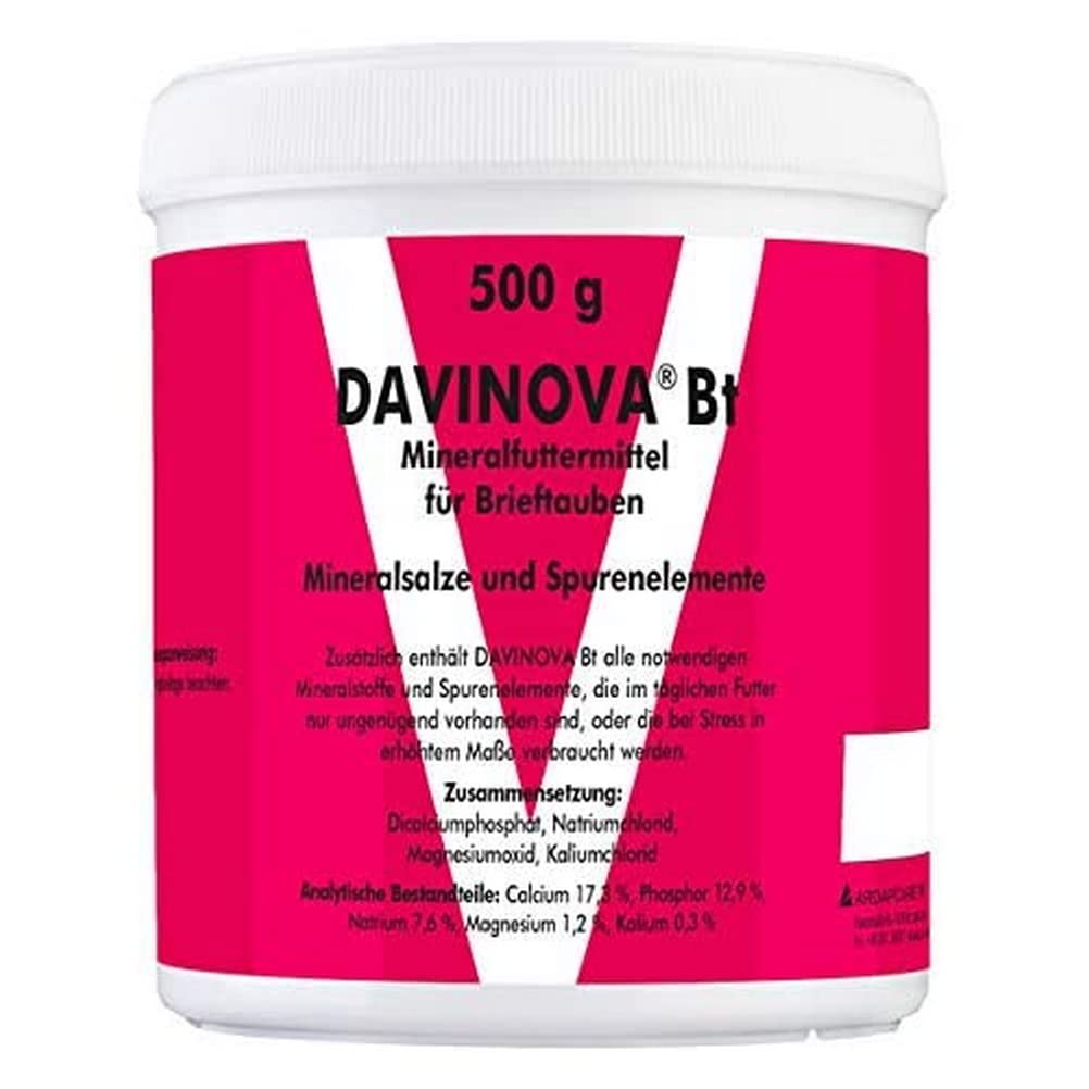 Quiko Davinova Bt for racing pigeons 500g- For the treatment and prevention of mineral metabolism diseases for racing pigeons.