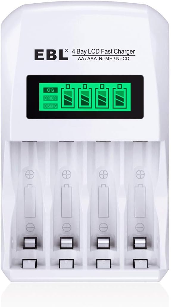 Amazon Com Ebl Lcd Smart Individual a Rechargeable Battery Charger For Ni Mh Ni Cd Home Improvement