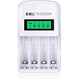 EBL LCD Smart Individual AA AAA Rechargeable Battery Charger for Ni-MH Ni-CD
