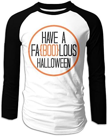 Faboolous Halloween Gift Tag Man Long Sleeve Raglan Shirt Black