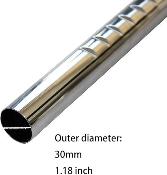 IZSOHHOME REPLACEMENT VACUUM WAND HOSE – ADJUSTABLE LENGTH (32MM/1.25″) CHROME-PLATED METAL TUBE W/ADAPTER – FITS HOOVER, ELECTROLUX, KENMORE, DIRT DEVIL (NOT FOR MIELE)