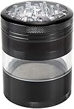 Zip Grinders, Mega Crusher [Upgraded], Extra Large Herb Grinder, 2.5' x 3.5', Black