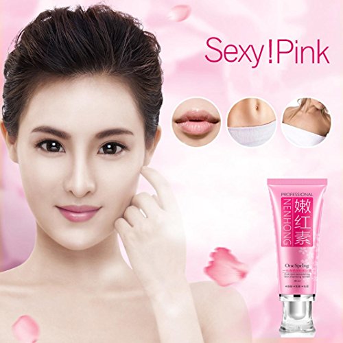 Hunputa Cherry Bleaching Pinkish Blossom Essence Get Women Lips, Underarm, Armpit, Private Parts Labia, Nipples, Lips Pink, Body Whitening Lightening Cream 30ml for Dark Skin
