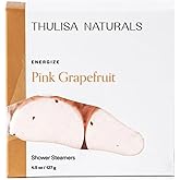 Thulisa Naturals Pink Grapefruit Shower Steamers Aromatherapy | Organic Shower Bombs with Essential Oils | Self Care Christmas Birthday & Spa Gifts for Women & Men | Stocking Stuffers | 4 Pack